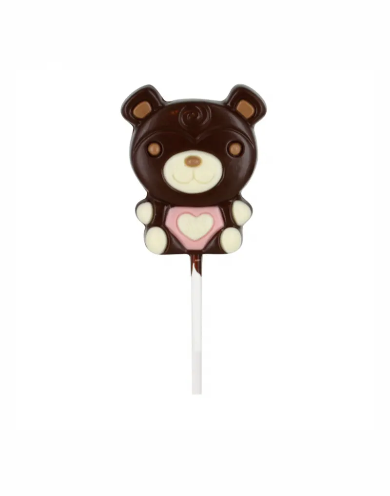 Lollipop urs ciocolata neagra 30g