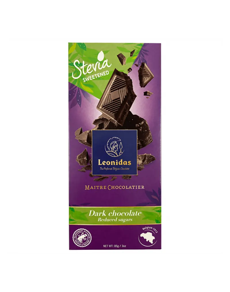 Tableta ciocolata neagra Stevia 85g - imagine 2