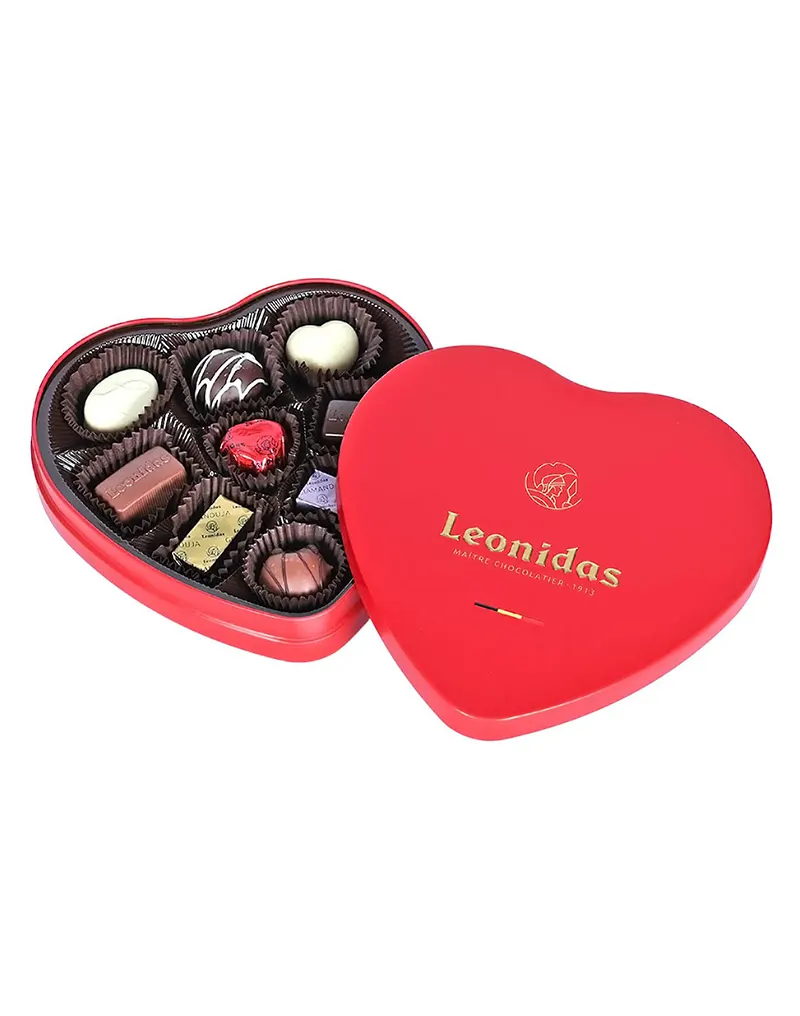 Praline belgiene Tin Heart (9 praline)