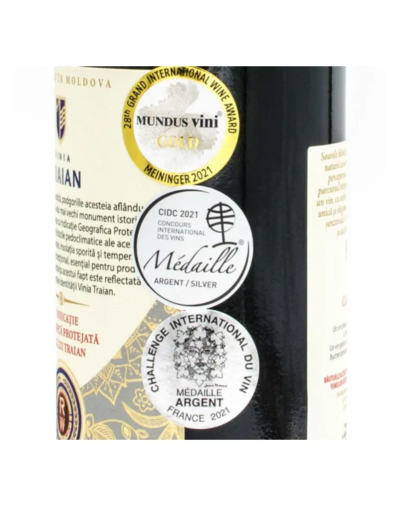 Vin rosu sec Cabernet Sauvignon RESERVE 0.75l - Vinia Traian - imagine 3