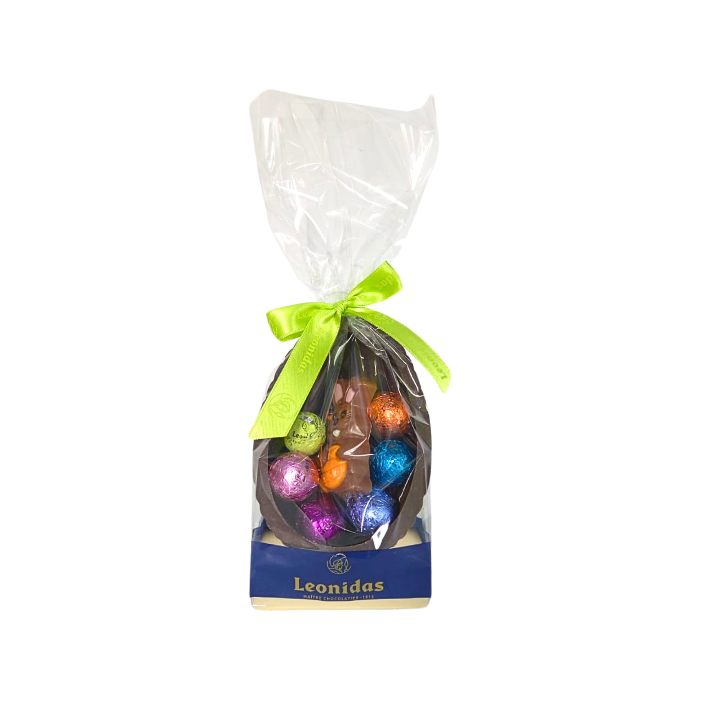 Jumatate de ou cu ciocolata neagra cu praline 150g